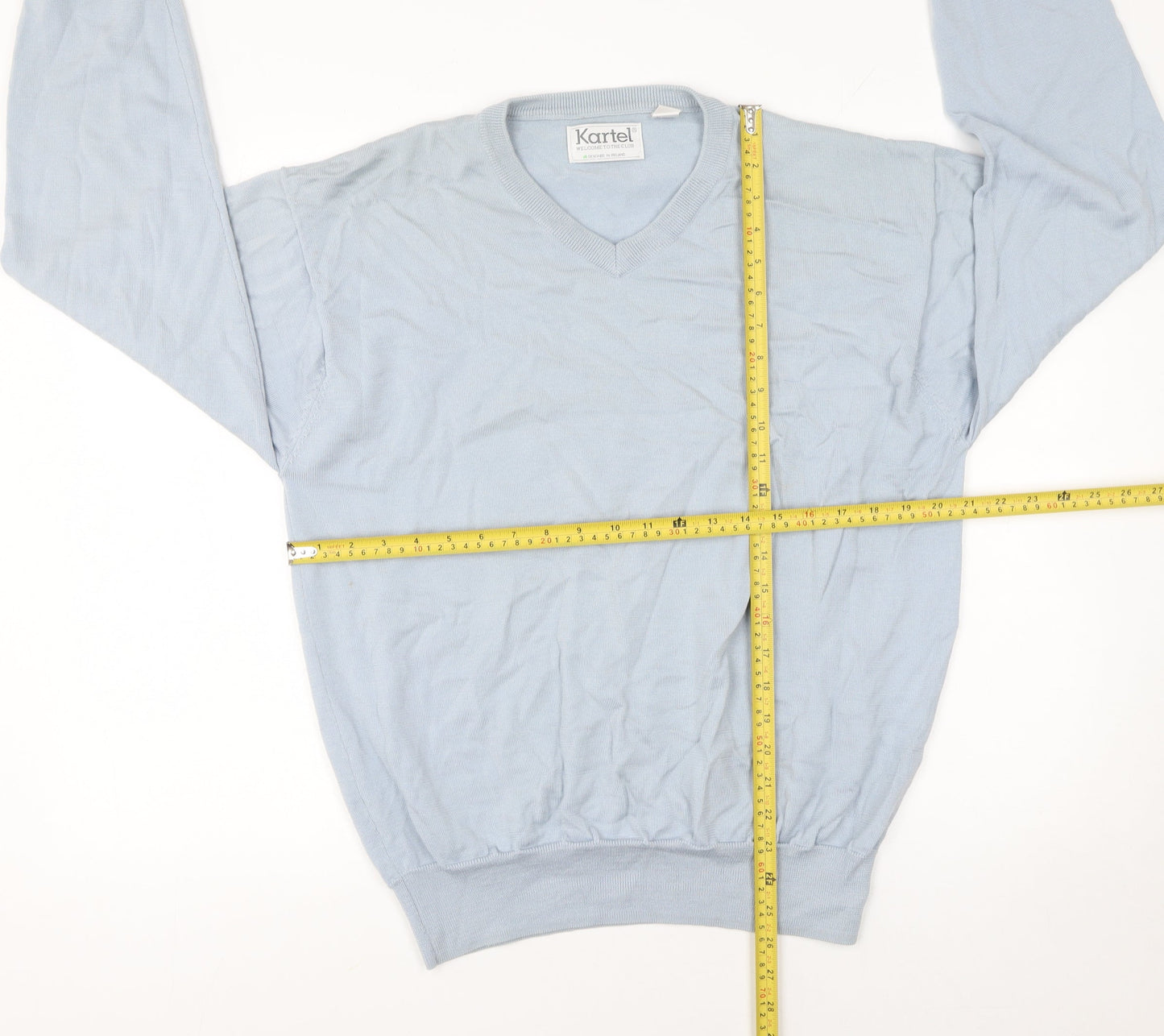 Mens UK Size L Kartel Blue Pullover Jumper