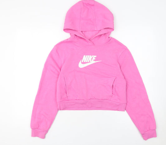 Girls UK Size 146 Nike Pink Pullover Hoodie