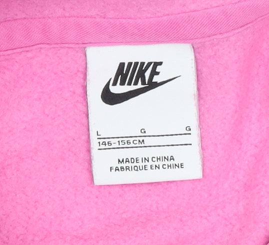 Girls UK Size 146 Nike Pink Pullover Hoodie