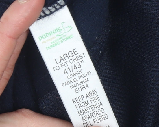 Mens UK Size L Padraig at Dunnes Stores Blue Pullover Sweatshirt