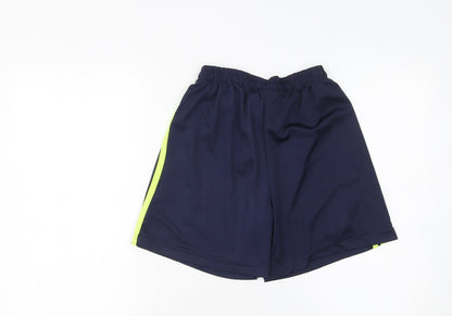 Adidas Boys Blue Manchester United Football Shorts Size 10 Years