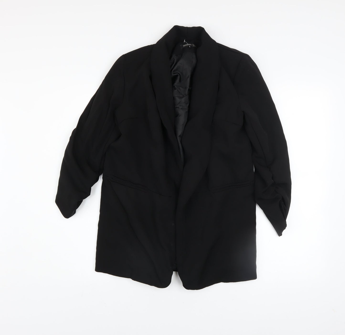 Womens UK Size 10 Boohoo Black Basic Jacket