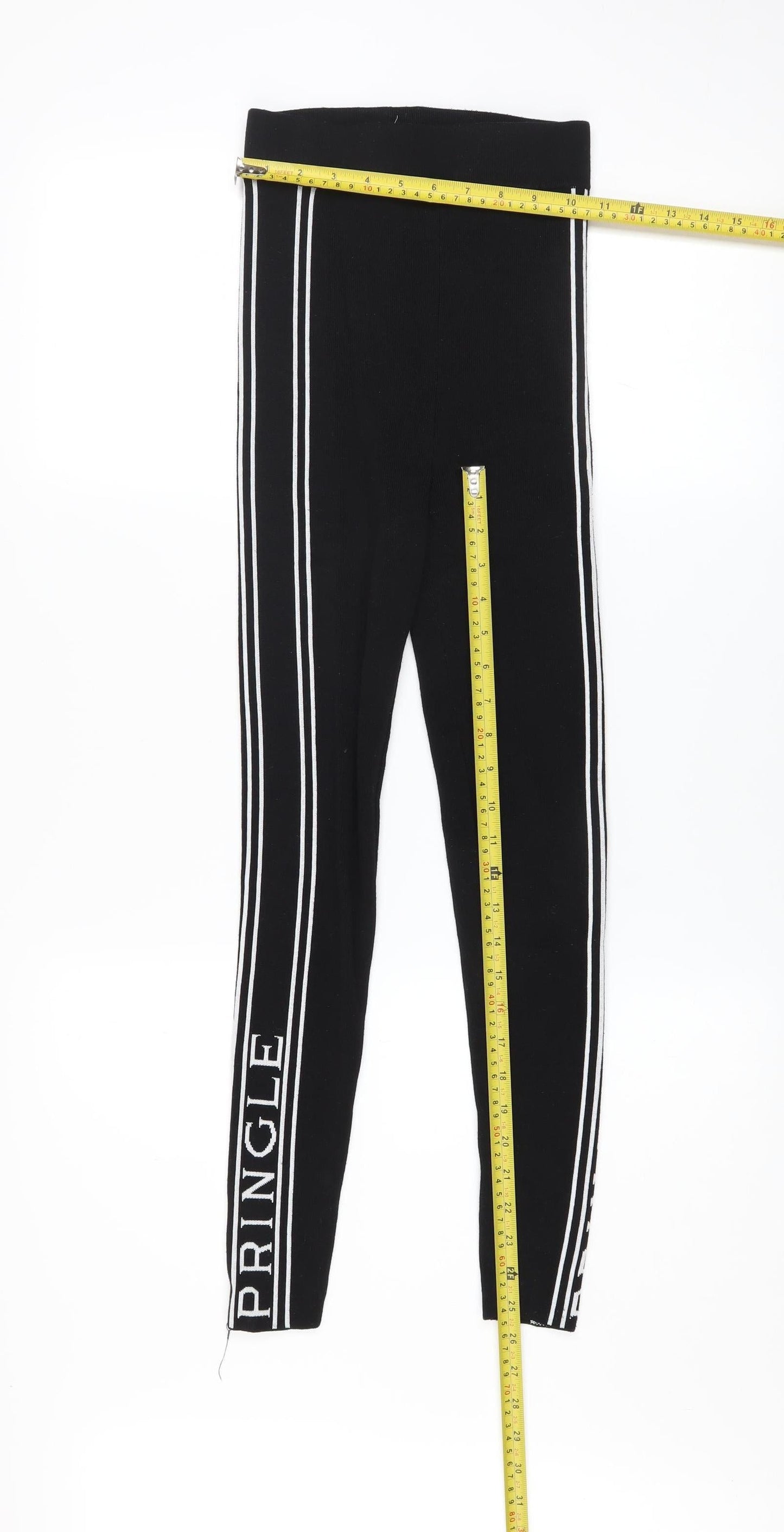 Womens UK Size XS Pringle of Scotland x H&M  Ankle Black Leggings