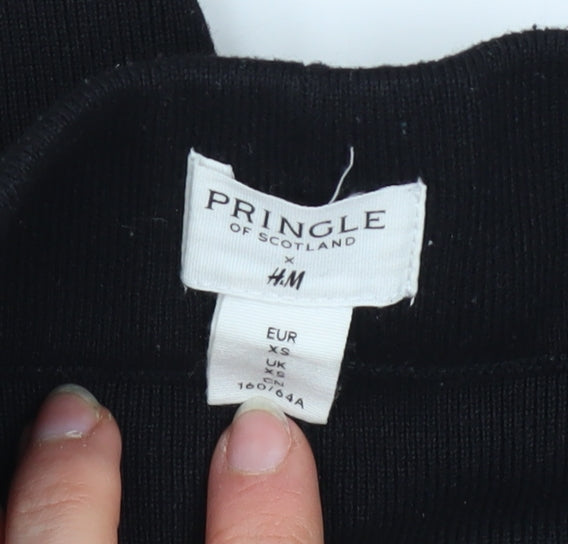 Womens UK Size XS Pringle of Scotland x H&M  Ankle Black Leggings