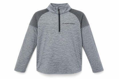 Under Armour Boys Grey 1/4 Zip Long Sleeve Pullover Sweatshirt 7-8 Years