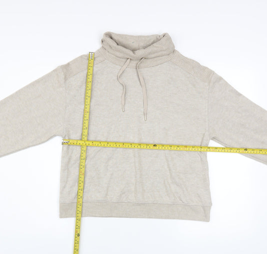 Womens UK Size 8 F&F Beige Pullover Sweatshirt