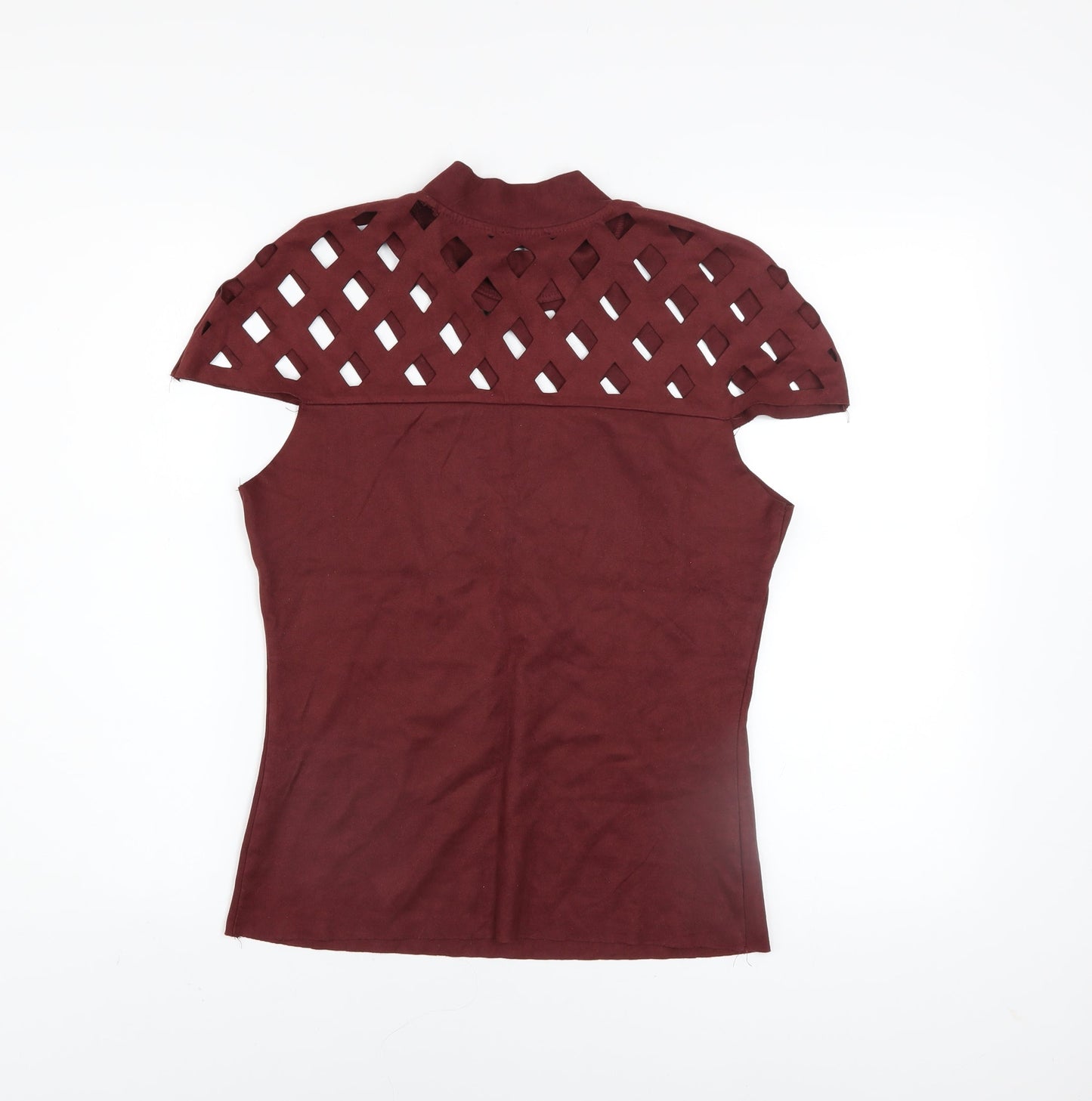 Womens UK Size L In Vogue Paris Red Cropped Blouse
