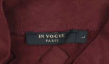 Womens UK Size L In Vogue Paris Red Cropped Blouse