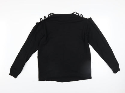 Womens UK Size XS Victoria's Secret Black Pullover Sweatshirt