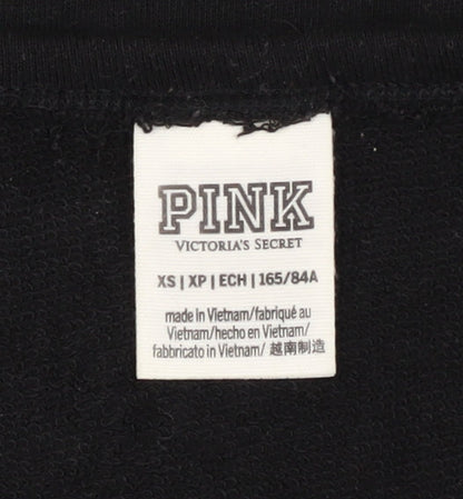 Womens UK Size XS Victoria's Secret Black Pullover Sweatshirt