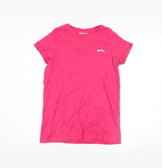 Womens UK Size 8 Slazenger Pink Basic T-Shirt