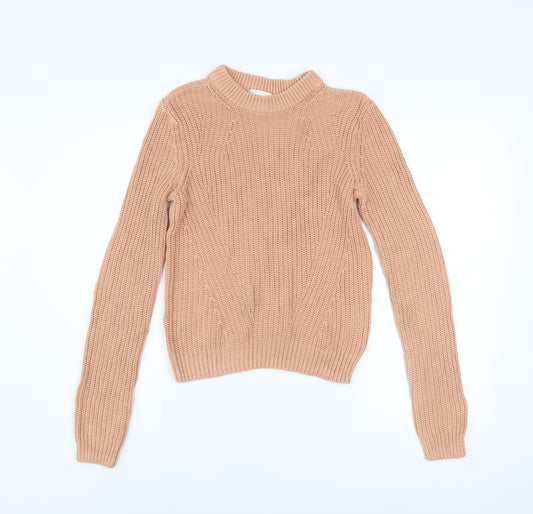 Womens UK Size XS H&M Beige Pullover Jumper