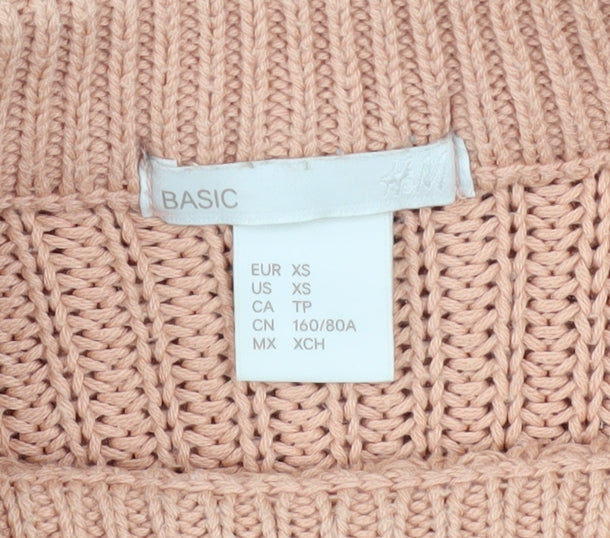 Womens UK Size XS H&M Beige Pullover Jumper