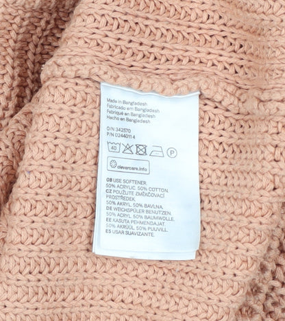 Womens UK Size XS H&M Beige Pullover Jumper