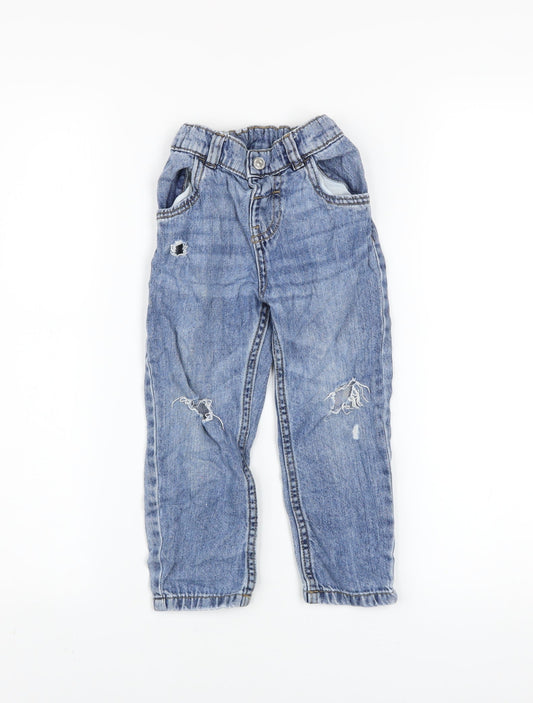 Girls UK Size 2-3 Years F&F Regular Fit Straight Jeans