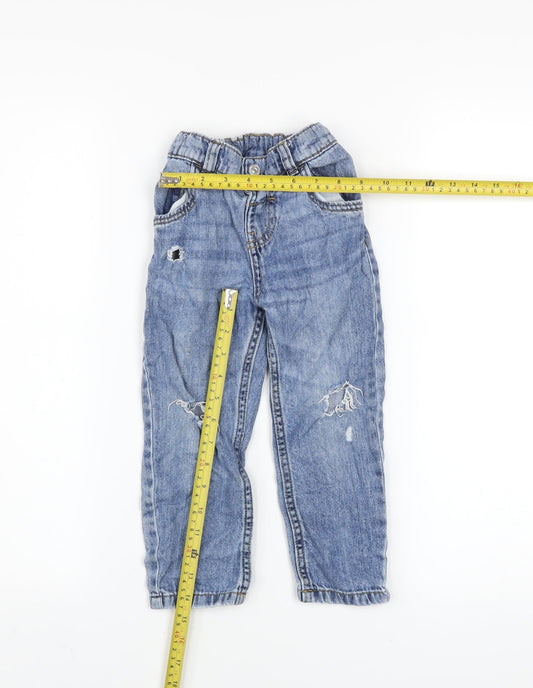 Girls UK Size 2-3 Years F&F Regular Fit Straight Jeans