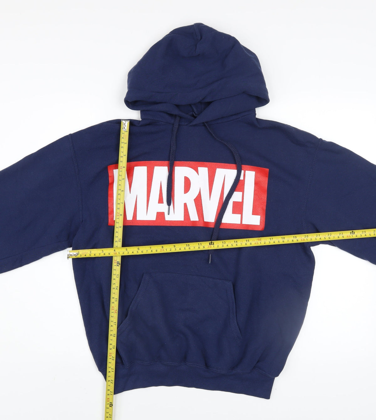 Mens UK Size M Marvel Blue Pullover Hoodie