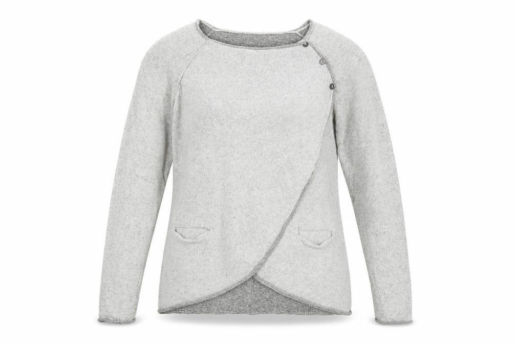 Womens UK Size M Object Grey Wrap Sweatshirt