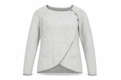 Womens UK Size M Object Grey Wrap Sweatshirt
