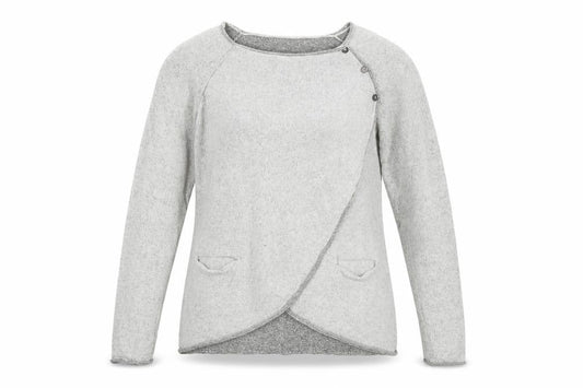 Womens UK Size M Object Grey Wrap Sweatshirt