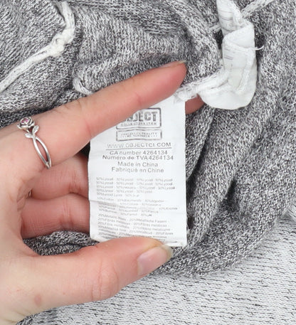Womens UK Size M Object Grey Wrap Sweatshirt