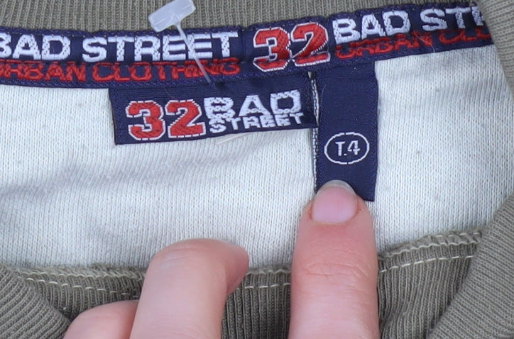 Mens UK Size M Bad Street Brown Pullover Sweatshirt