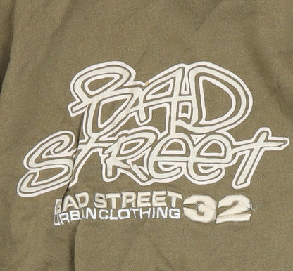 Mens UK Size M Bad Street Brown Pullover Sweatshirt