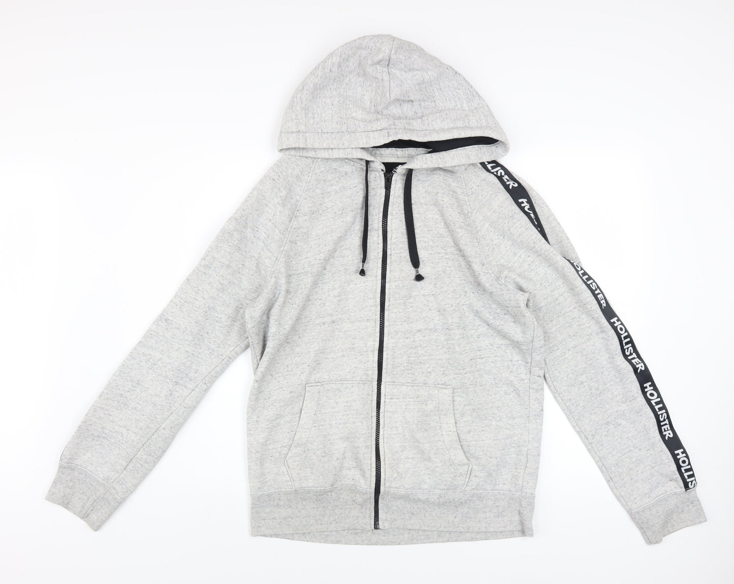 Mens UK Size M Hollister Grey Full Zip Hoodie
