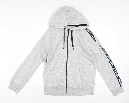 Mens UK Size M Hollister Grey Full Zip Hoodie