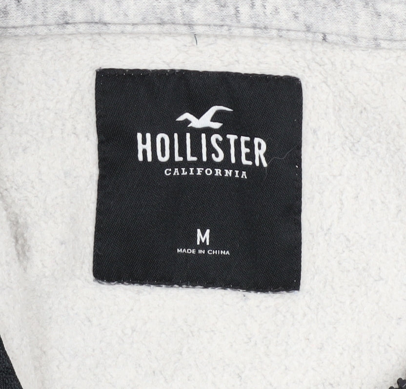 Mens UK Size M Hollister Grey Full Zip Hoodie