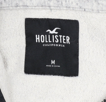 Mens UK Size M Hollister Grey Full Zip Hoodie