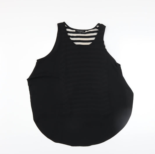Womens UK Size M Green Envelope Black Basic Tank