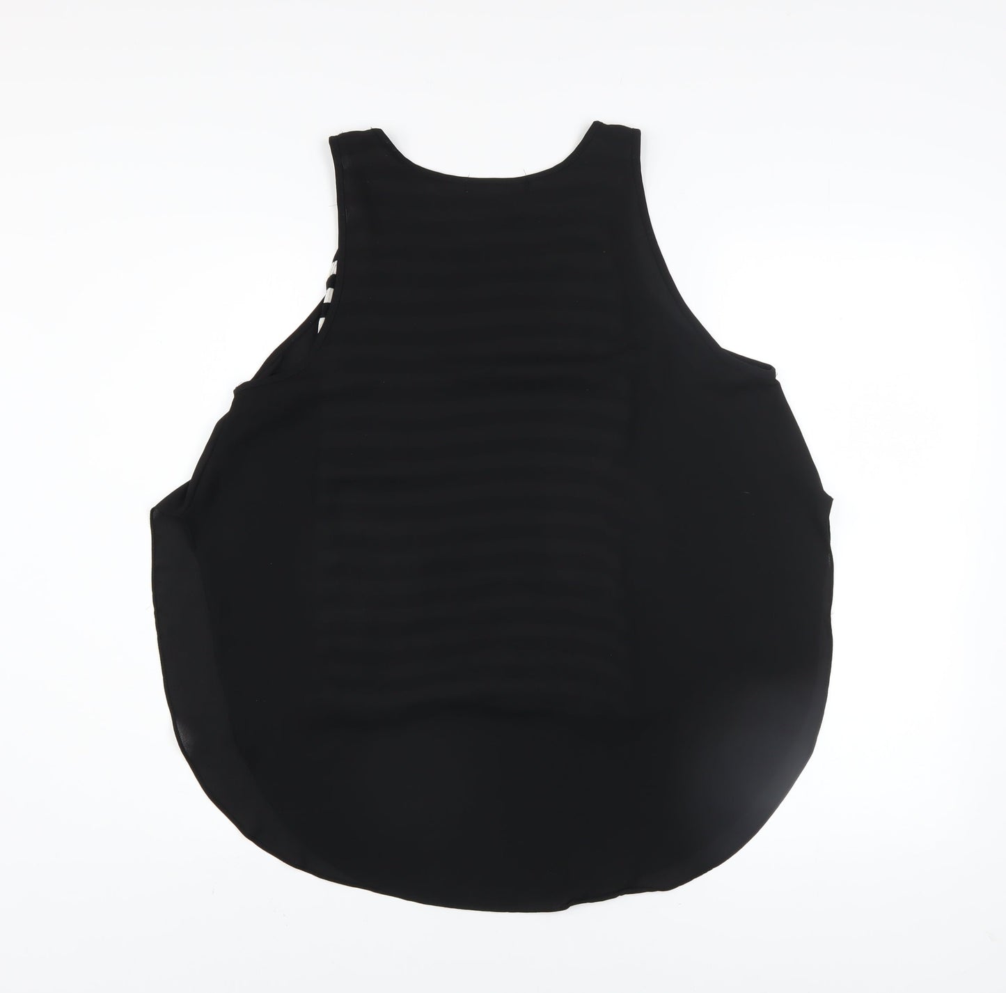 Womens UK Size M Green Envelope Black Basic Tank