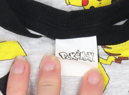 Pokémon Boys Grey Pikachu Long Sleeve Pyjama Top 6-7 Years