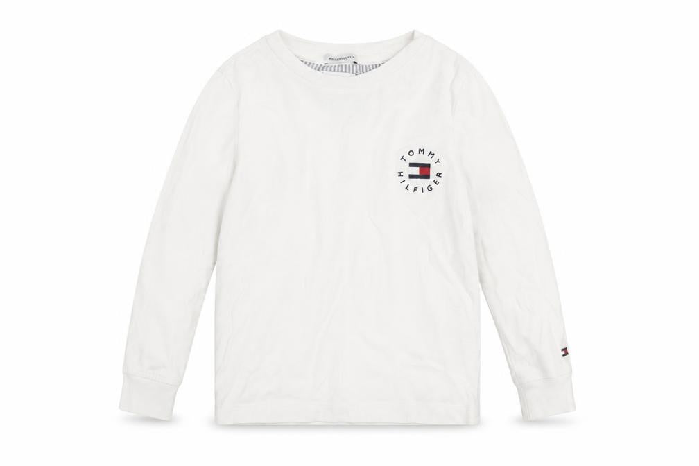 Boys UK Size 4 Years Tommy Hilfiger White Basic T-Shirt