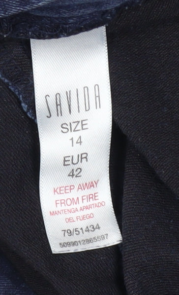 Womens UK Size 14 Savida Slim Fit Skinny Blue Jeans