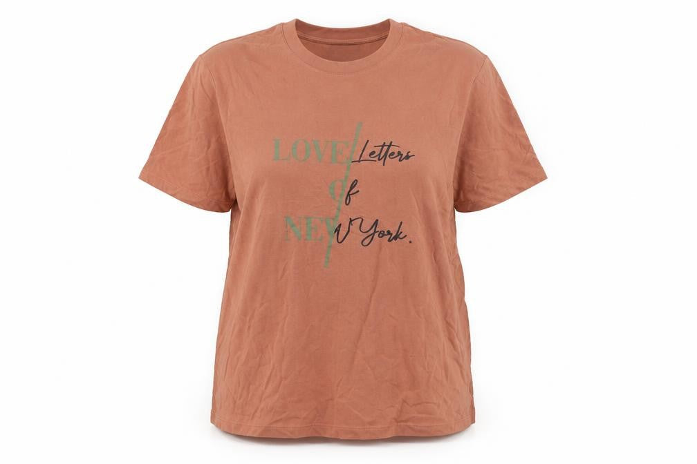 Womens UK Size XL Lofty Manner Brown Basic T-Shirt