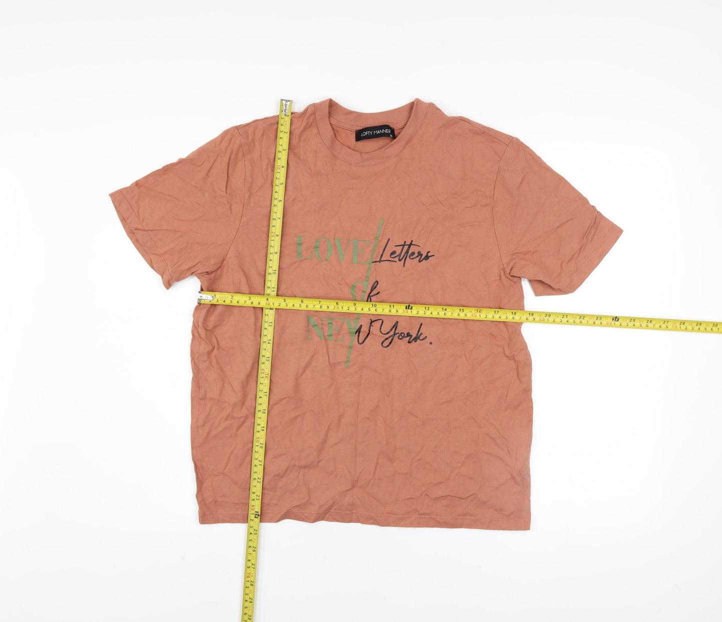 Womens UK Size XL Lofty Manner Brown Basic T-Shirt