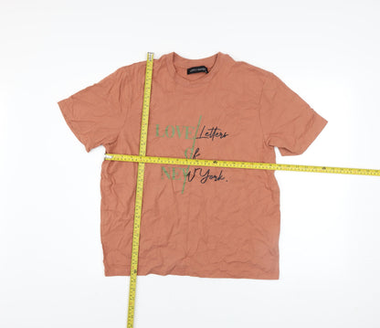 Womens UK Size XL Lofty Manner Brown Basic T-Shirt