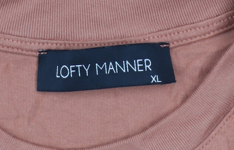 Womens UK Size XL Lofty Manner Brown Basic T-Shirt