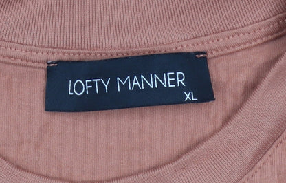 Womens UK Size XL Lofty Manner Brown Basic T-Shirt