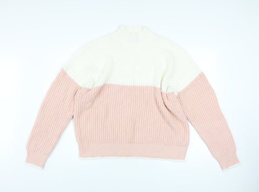 Womens UK Size L New Look Pink Pullover Jumper