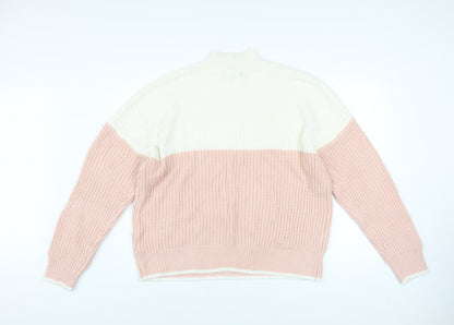 Womens UK Size L New Look Pink Pullover Jumper