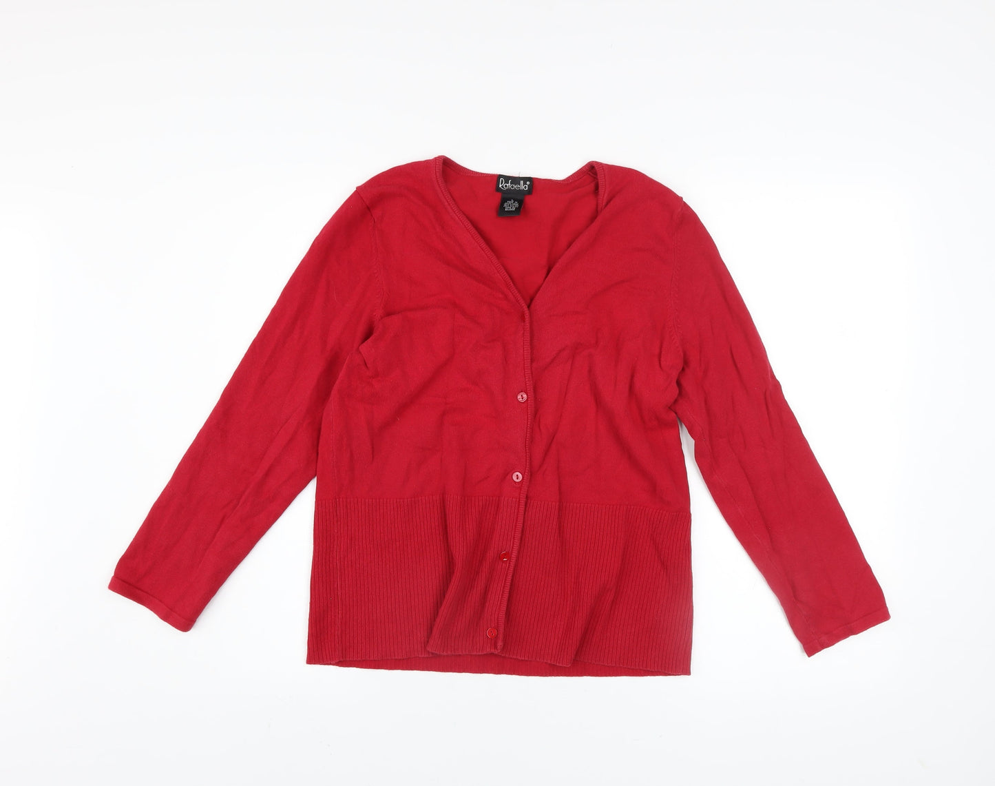 Womens UK Size L Rafaella Red Cardigan Jumper