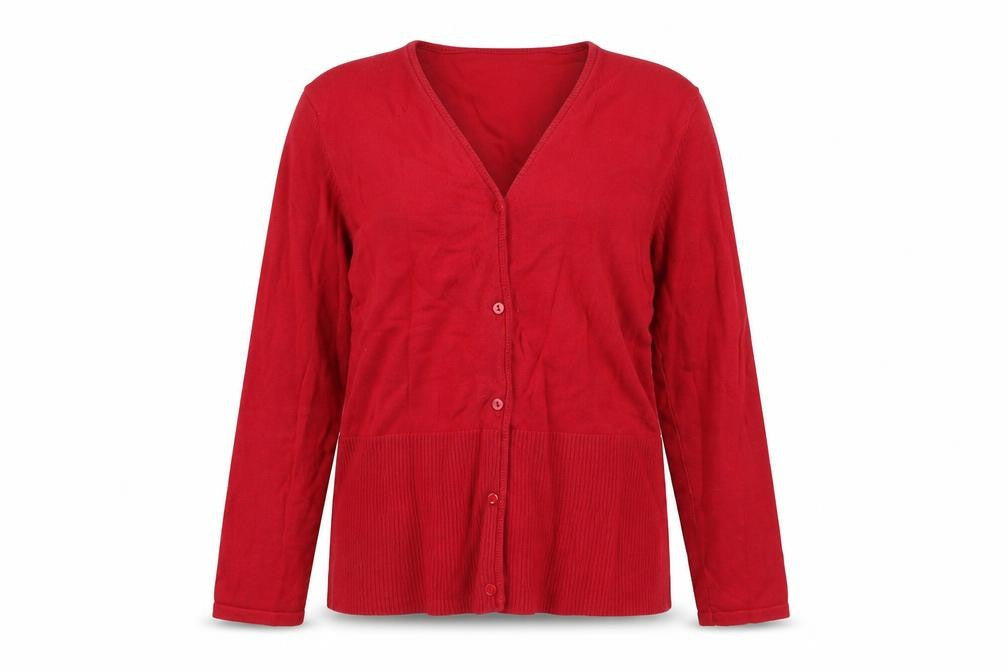 Womens UK Size L Rafaella Red Cardigan Jumper
