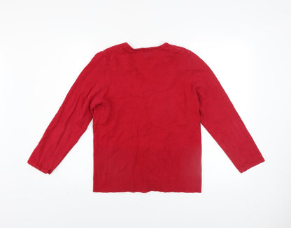 Womens UK Size L Rafaella Red Cardigan Jumper