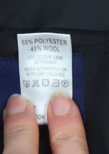 Mens UK Size 36 Vard Regular Fit Dress Pants Blue Trousers