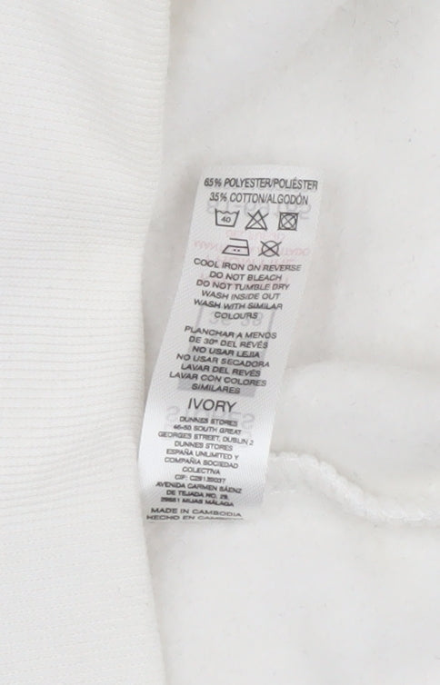 Womens UK Size S Dunnes Stores Ivory Pullover Sweatshirt