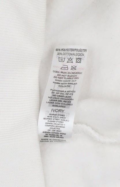 Womens UK Size S Dunnes Stores Ivory Pullover Sweatshirt
