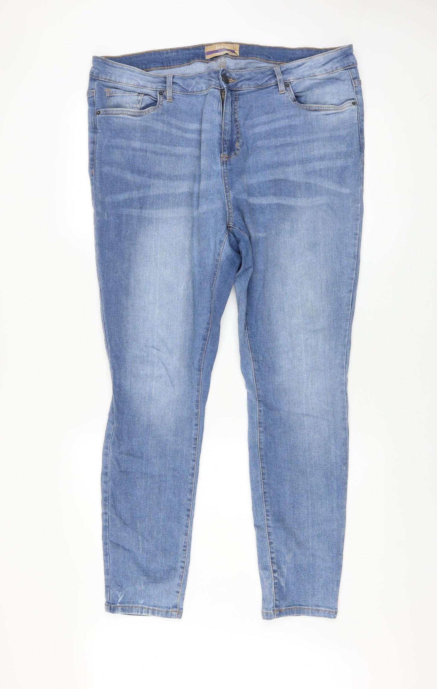 Mens UK Size 36 Janina Slim Fit Skinny Blue Jeans